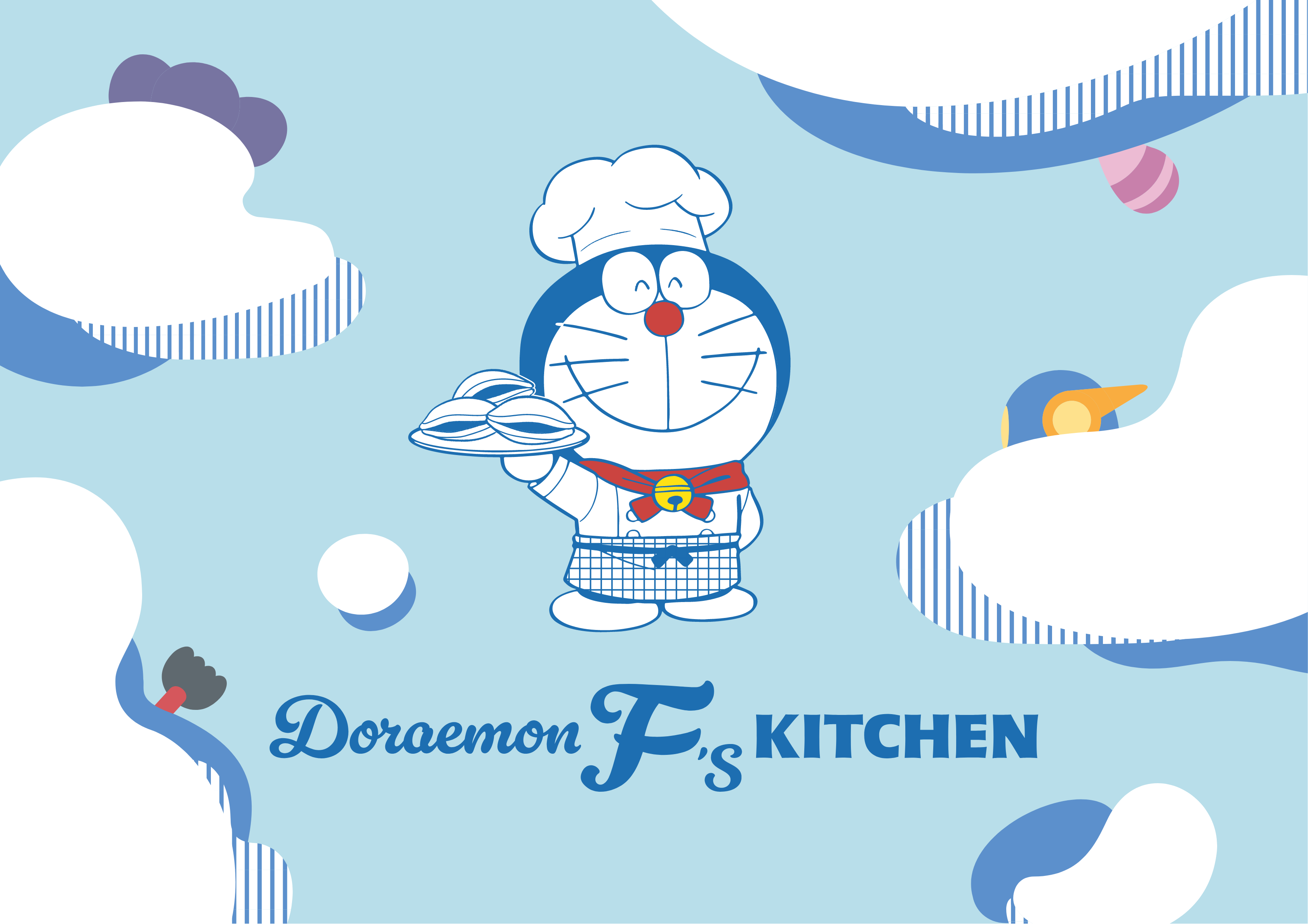 Official promotion art for the Doraemon F's Kitchen anime café in Tokyo, Japan (© Fujiko-Pro)