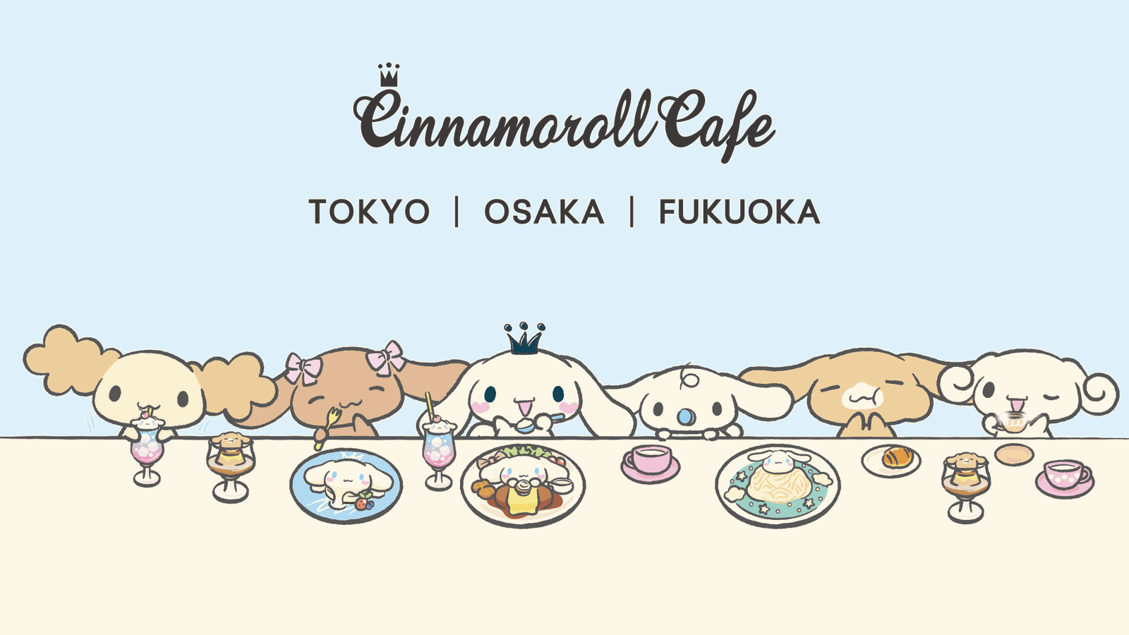 Promo picture of the official Sanrio Cinnamoroll Cafe in Japan