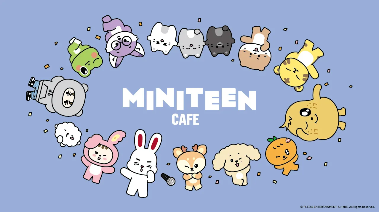Promo picture of the official Miniteen Cafe by k-pop group Seventeen in Japan