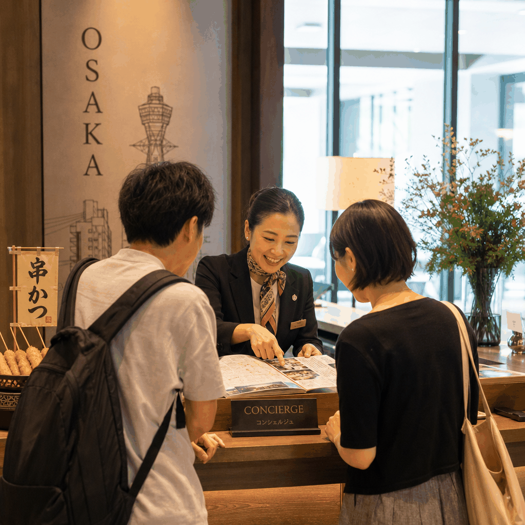 Osaka concierge arranging a kushikatsu food workshop for travelers