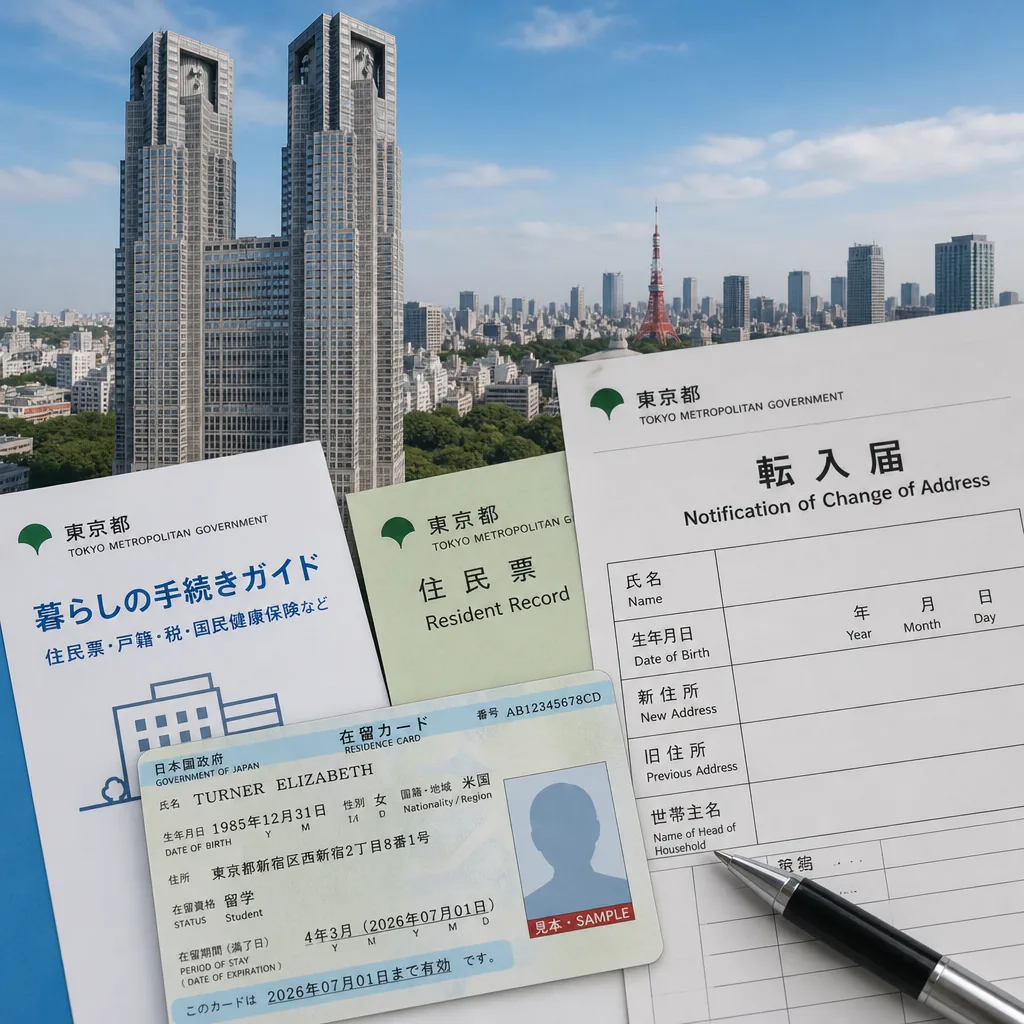 Tokyo ward office paperwork guidance for residents after moving