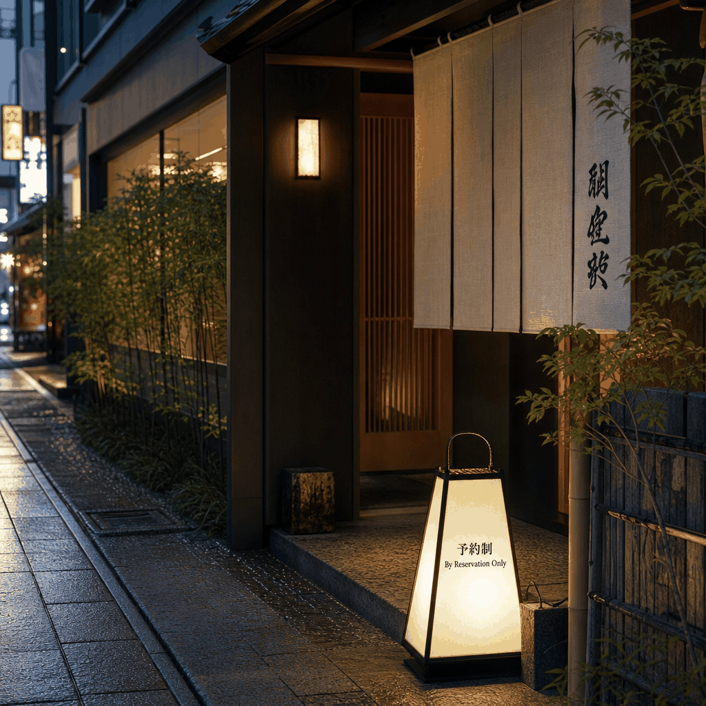 Tokyo fine-dining restaurant reservation process with a concierge liaison