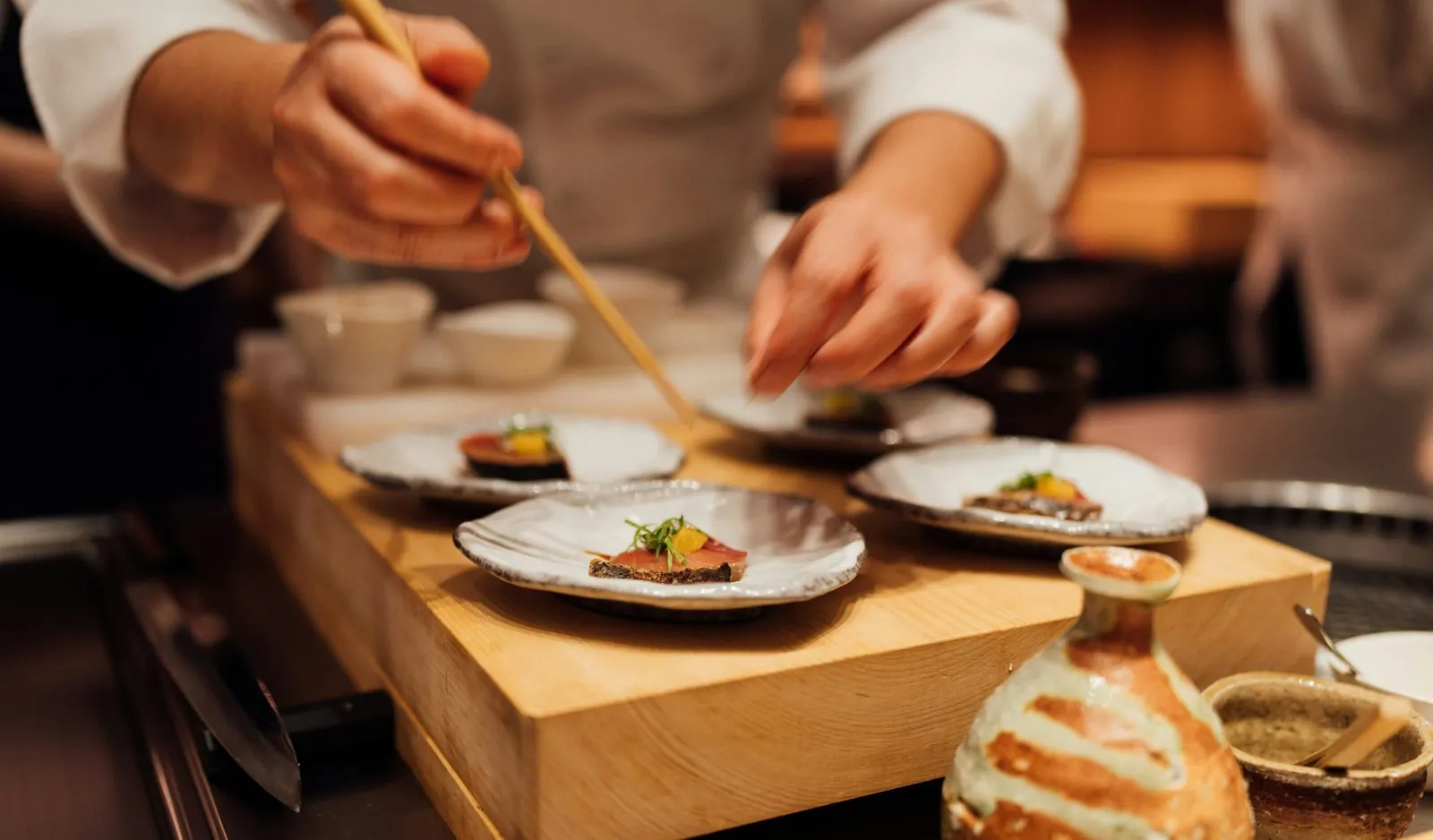 Fine Dining in Japan at a traditional Japanese restaurant