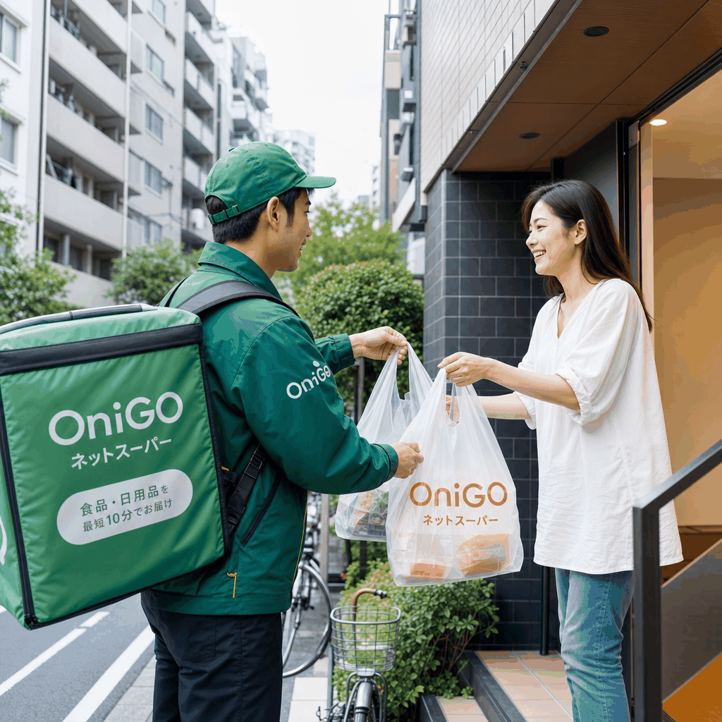 Tokyo apartment grocery delivery with building access instructions