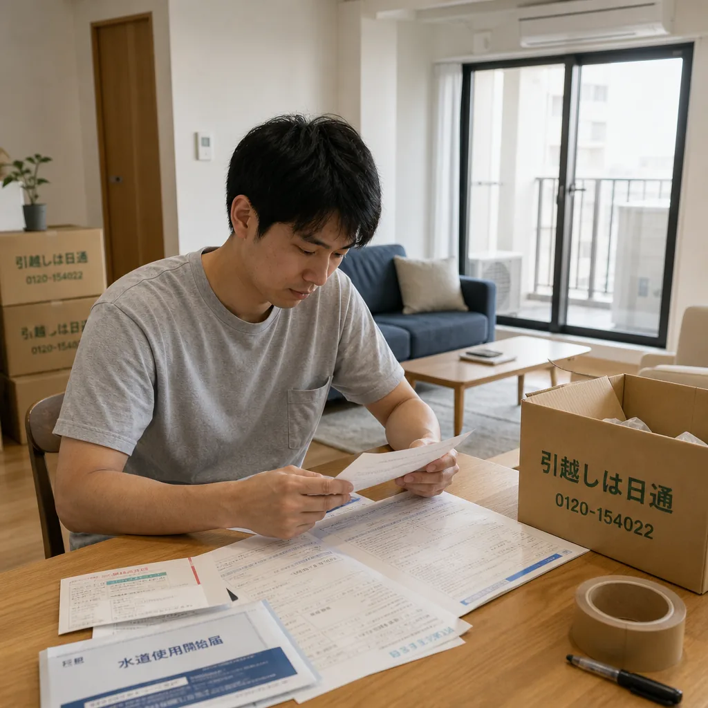Tokyo apartment utility setup checklist for electricity, gas, water, and internet after moving in