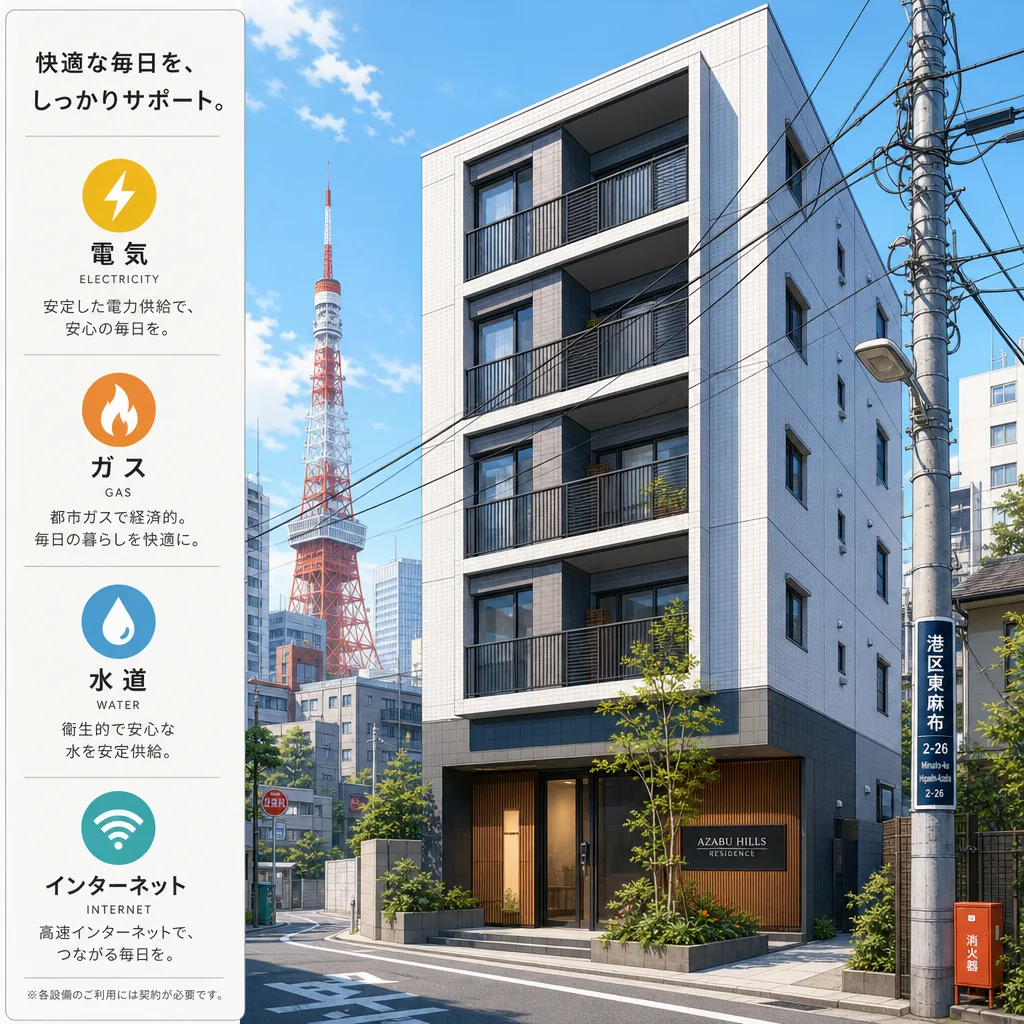 Expats arranging utilities in Tokyo with forms, phone support, and move-in paperwork