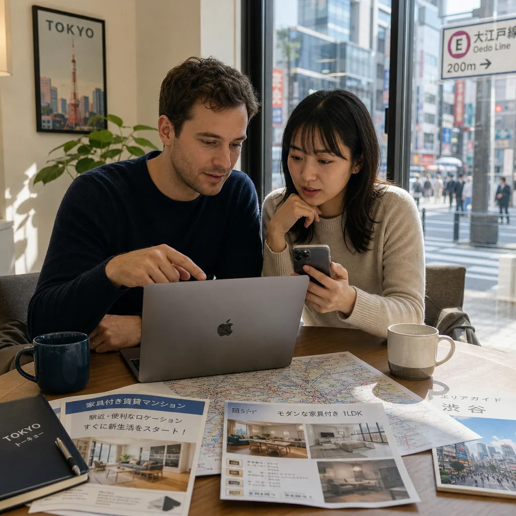 Tokyo apartment booking checklist with documents and costs