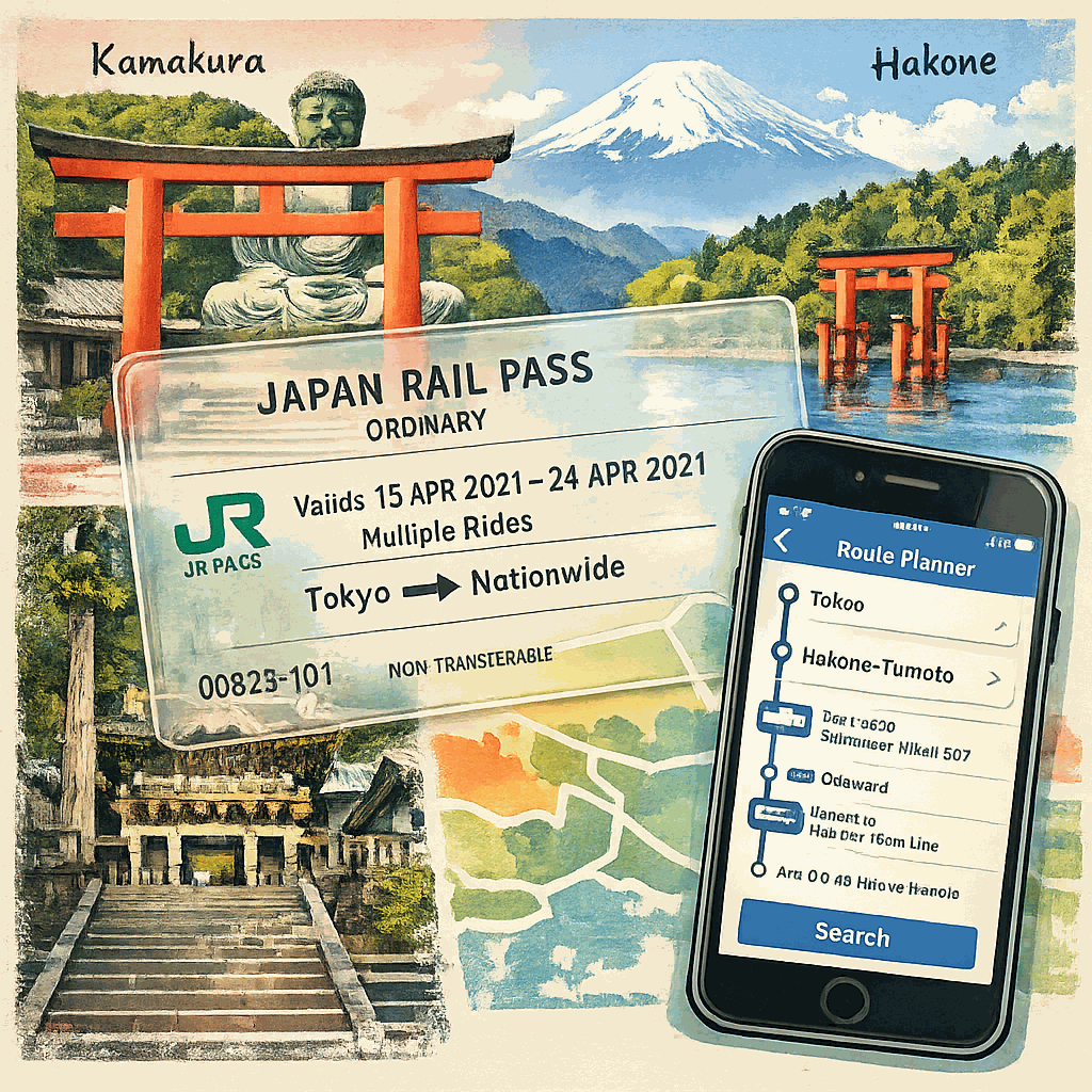 Hakone sightseeing boat and mountain scenery, representing regional day-trip alternatives