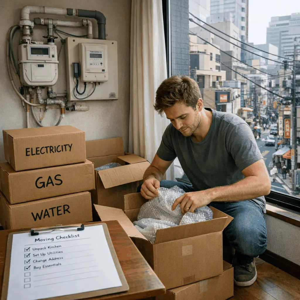 Osaka city utilities: power and gas company offices and customer service counters