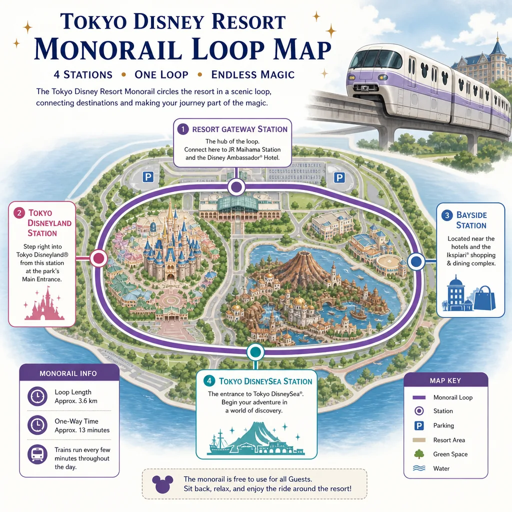 What should visitors know before riding the Tokyo Disney monorail? image 2