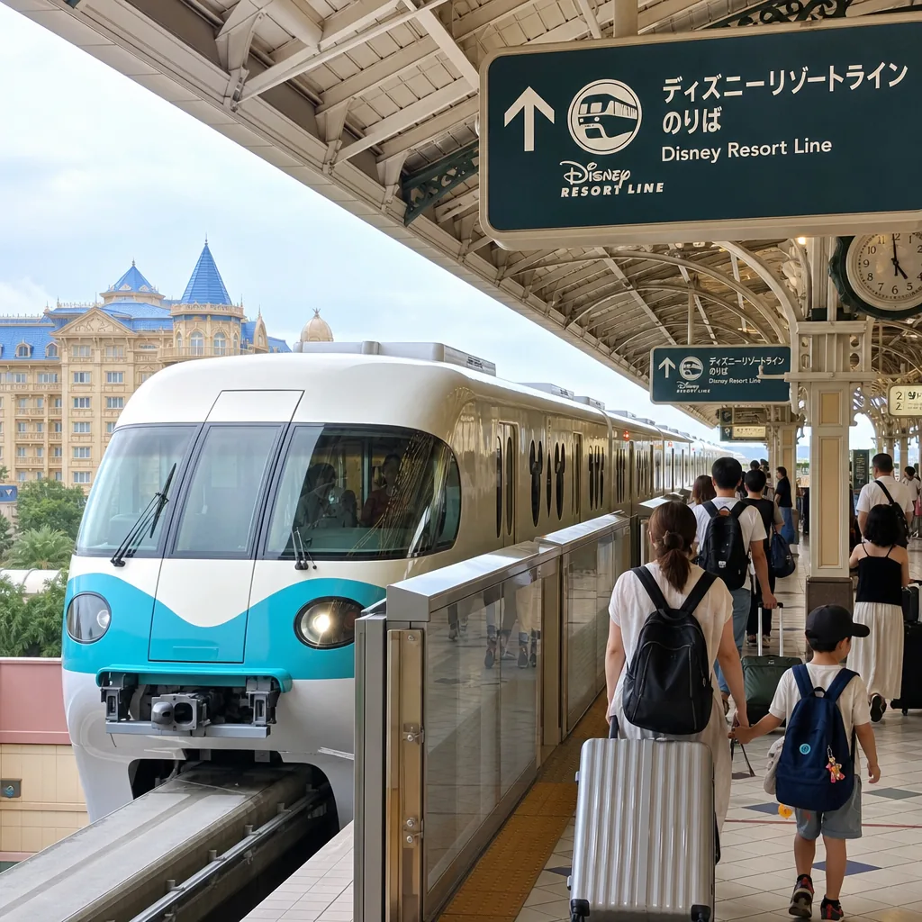 What should visitors know before riding the Tokyo Disney monorail? image 1