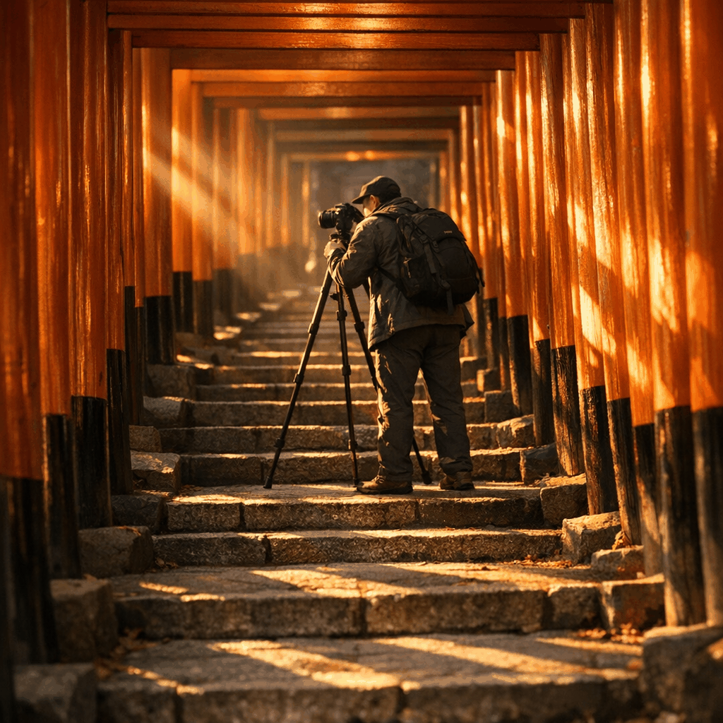 Sunrise view from Yotsutsuji viewpoint overlooking Kyoto