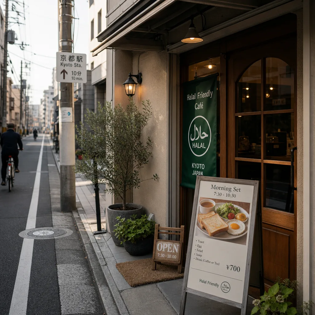 Halal-friendly breakfast options near Kyoto Station in central Kyoto