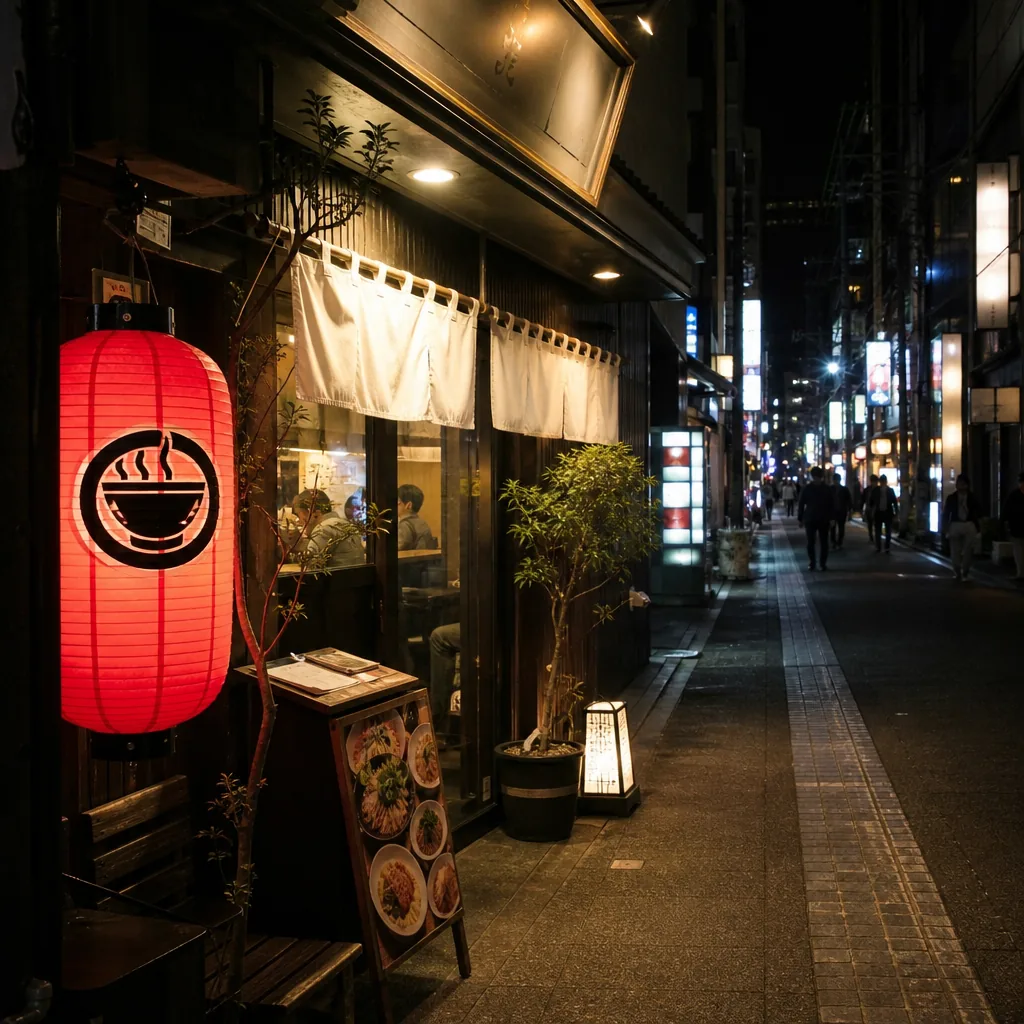 Night view near Kyoto Station, a practical area to check for late halal ramen