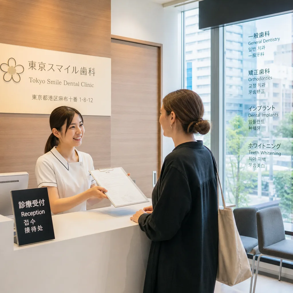 Tokyo expat checking an official directory for English-speaking dental clinics