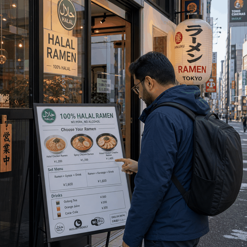 Halal and Muslim-friendly restaurant search in Tokyo with neighborhood guidance