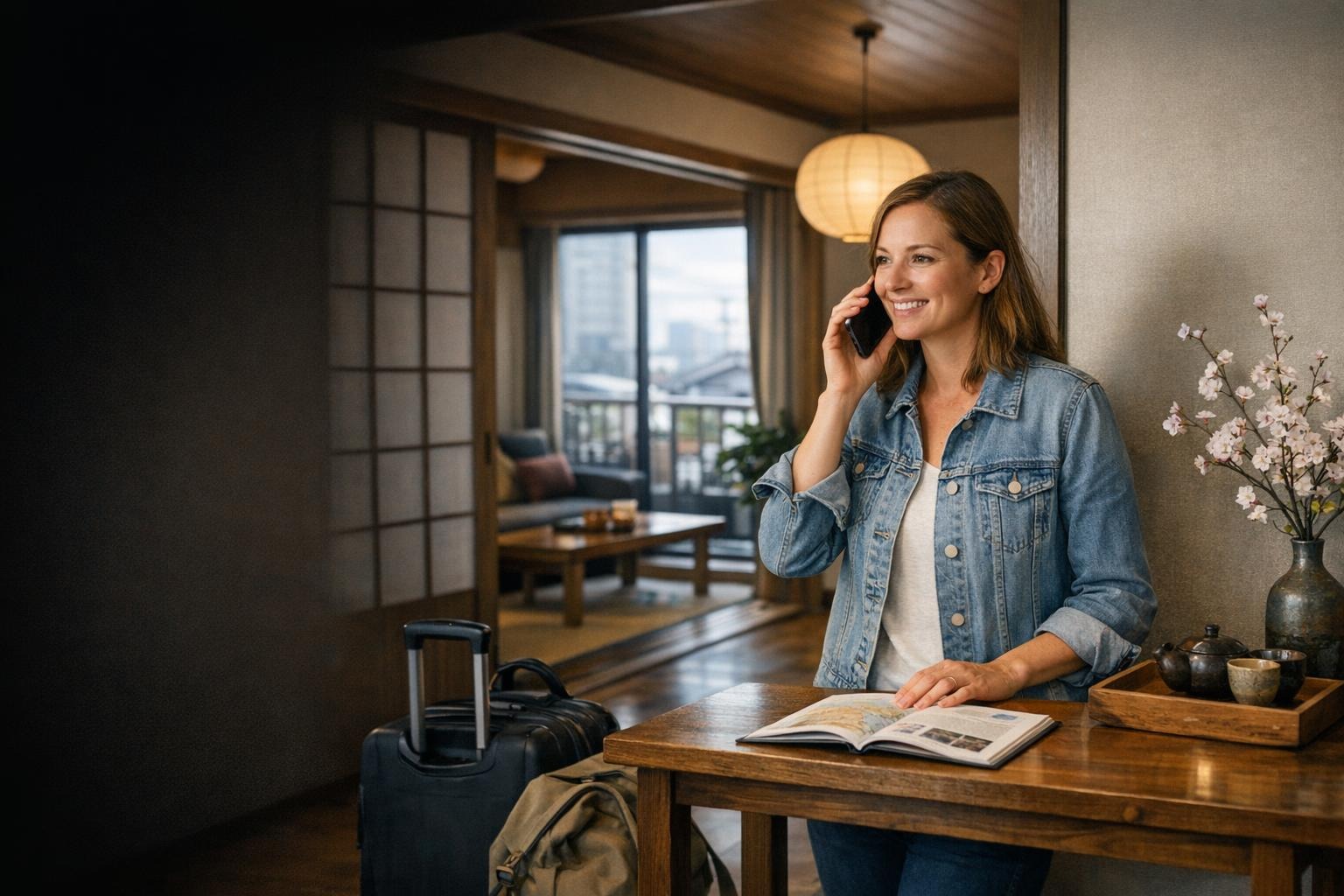 Short-term rental guest in Japan with concierge support available by phone