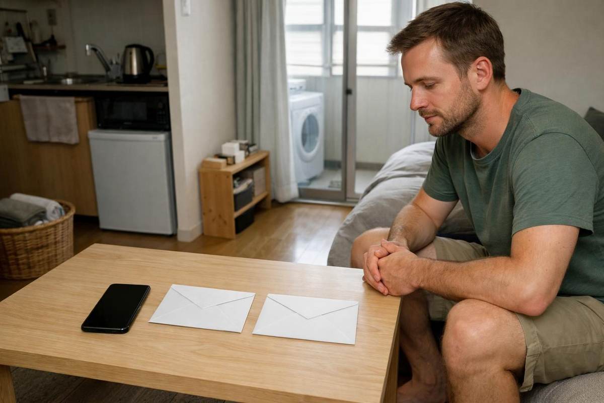 Foreign resident facing two unopened letters and a phone task