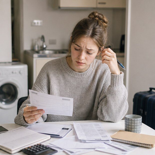 International student reviewing Japanese life administration paperwork