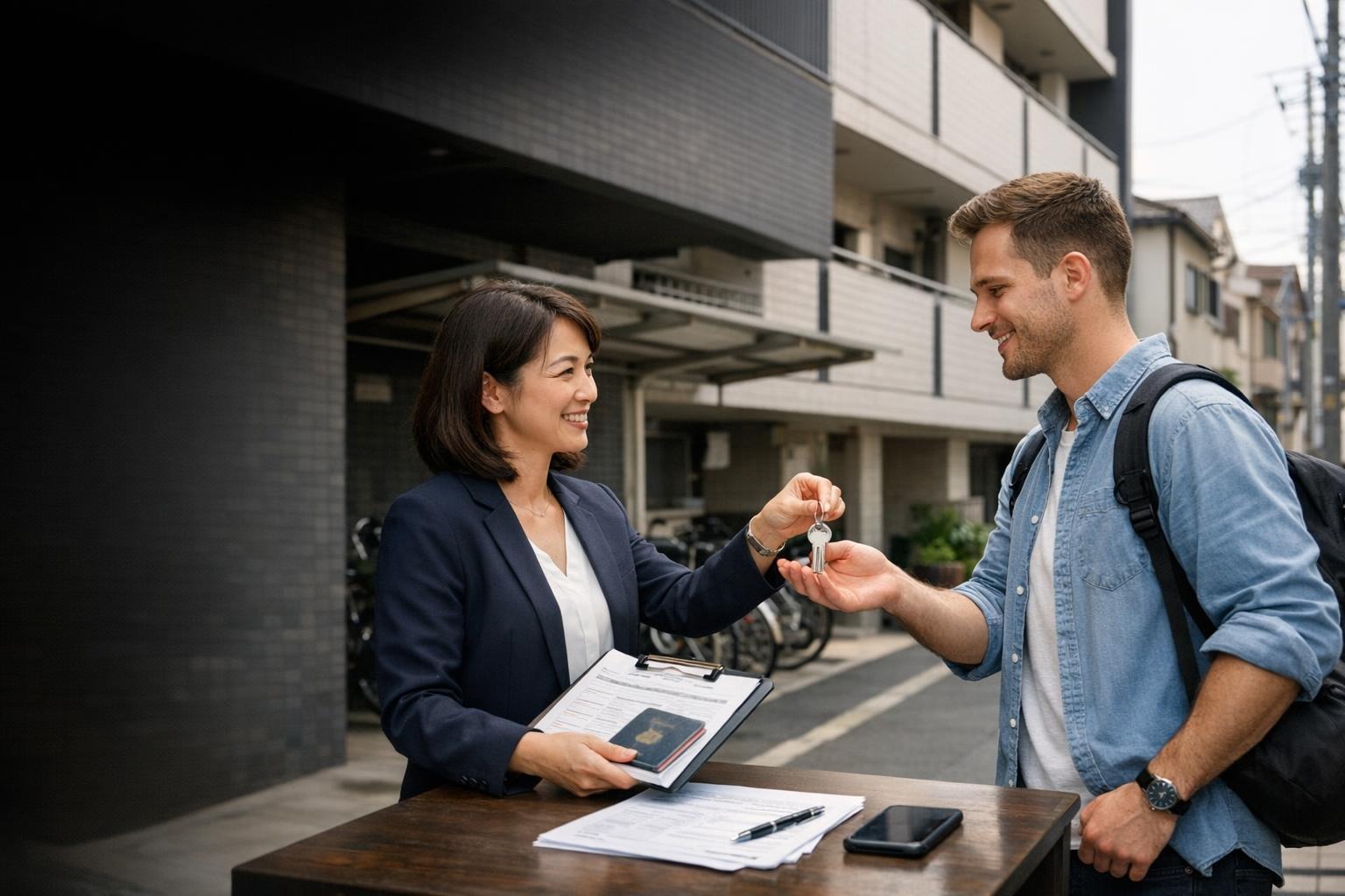 Japanese apartment building and tenant support context for property managers