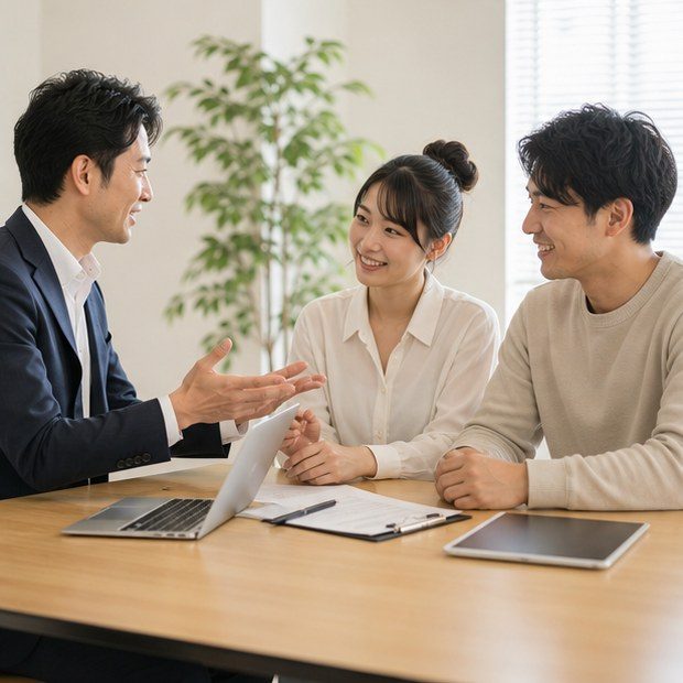 Bilingual tenant support coordination meeting for a Japanese property manager
