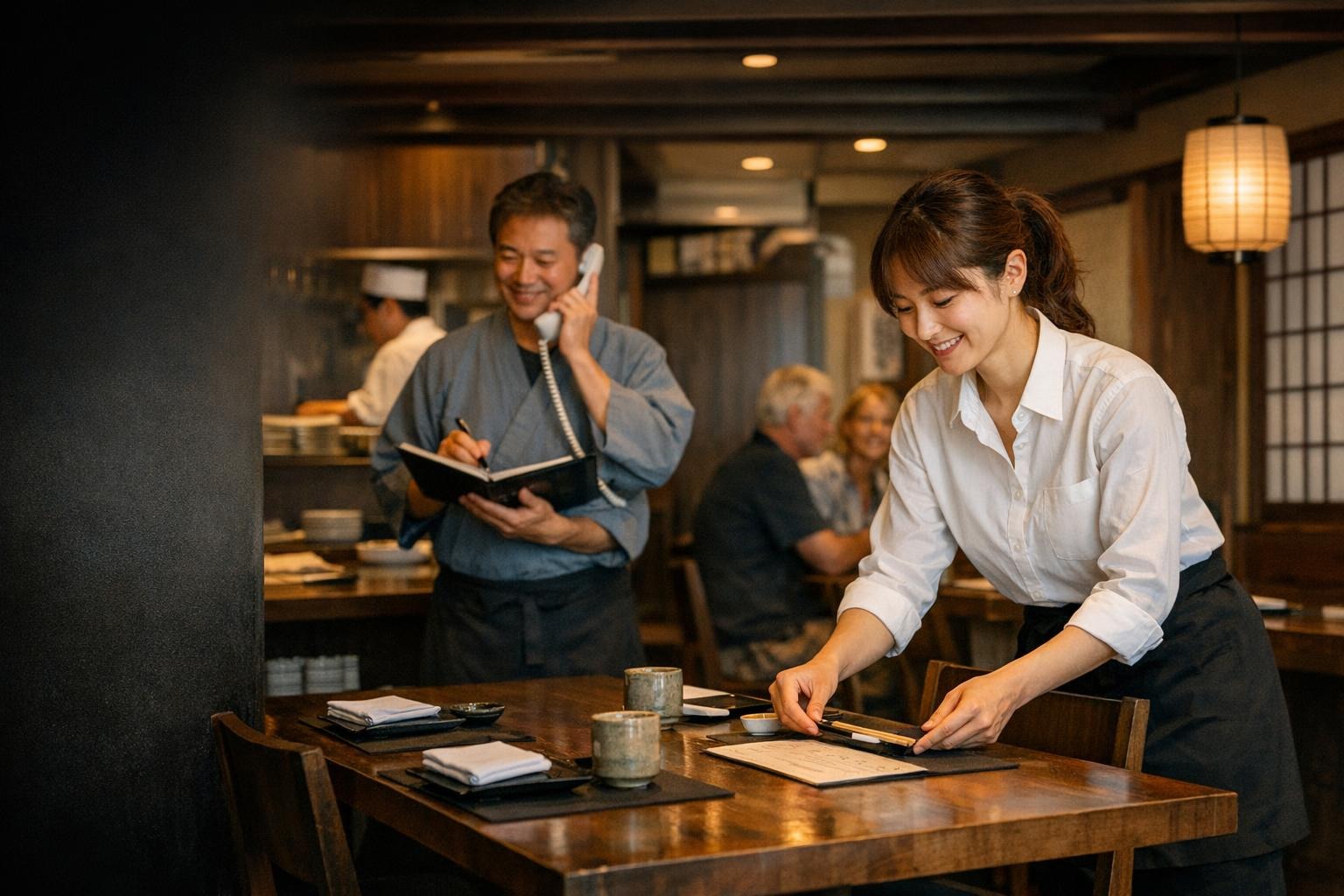 Japanese restaurant prepared for foreign guest reservation partnership