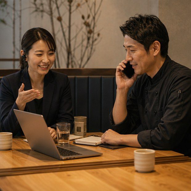 Bilingual restaurant reservation coordination with Japanese staff