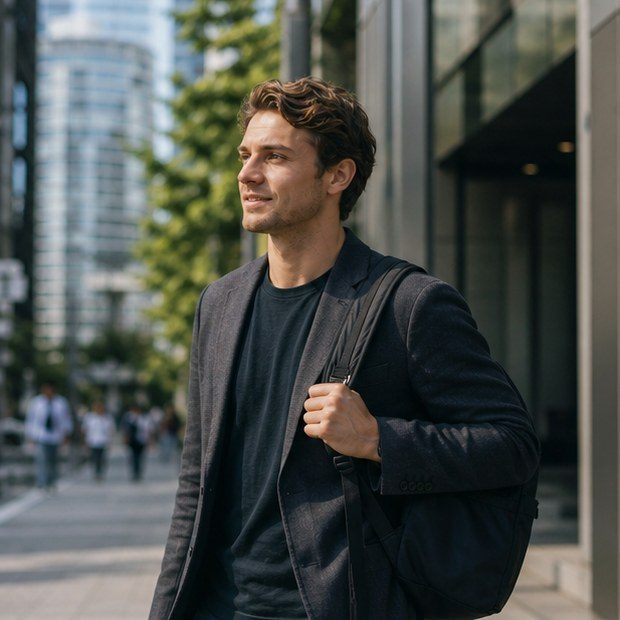 Founder leaving a Japan business meeting with practical support complete