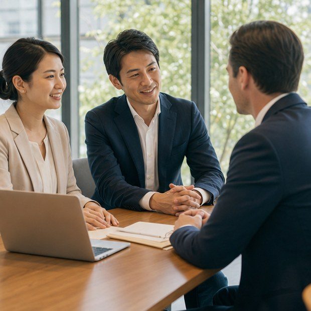 Business partnership meeting for white-label Japan travel concierge support