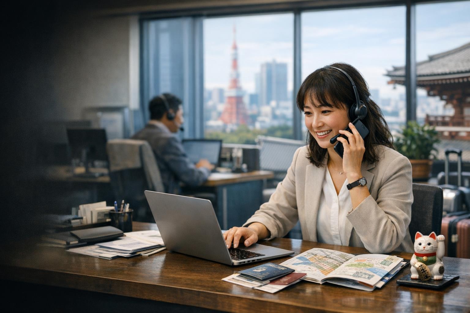 Travel assistance operations team supporting Japan concierge benefit